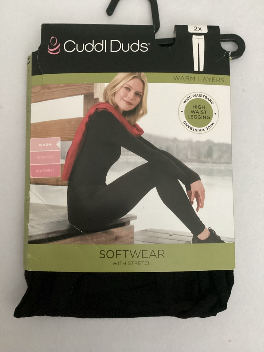 Cuddl Duds Black High Waist Softwear Leggings with Stretch